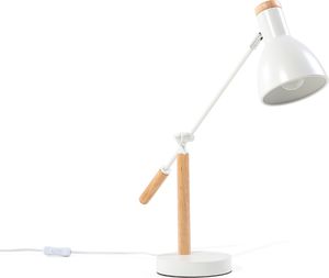 Lampka biurkowa Beliani biała  (63308) 2