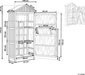 Szafa ogrodowa Beliani Szafa ogrodowa drewniana SAVOCA 7
