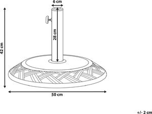 Beliani Podstawa pod parasol 50 cm brązowa CAPACI (223349) 5