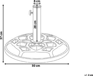 Beliani Podstawa pod parasol 50 cm czarna CETO (124756) 4
