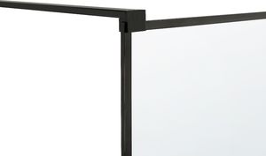Beliani Ścianka prysznicowa Waspam szkło hartowane 90x190cm czarna 2