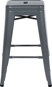 Beliani Zestaw 2 stołków barowych metalowych 60 cm szary CABRILLO 3