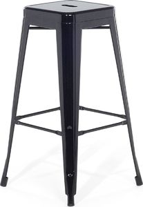 Beliani Zestaw 2 stołków barowych metalowych 76 cm czarny CABRILLO 2