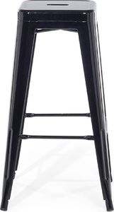 Beliani Zestaw 2 stołków barowych metalowych 76 cm czarny CABRILLO 3