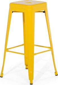 Beliani Zestaw 2 stołków barowych metalowych 76 cm żółty CABRILLO 2
