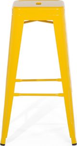 Beliani Zestaw 2 stołków barowych metalowych 76 cm żółty CABRILLO 3