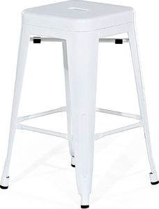 Beliani Zestaw 2 stołków barowych metalowych 60 cm biały CABRILLO 2