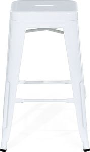 Beliani Zestaw 2 stołków barowych metalowych 60 cm biały CABRILLO 3