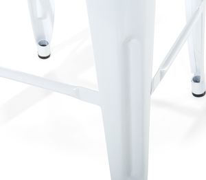 Beliani Zestaw 2 stołków barowych metalowych 60 cm biały CABRILLO 4