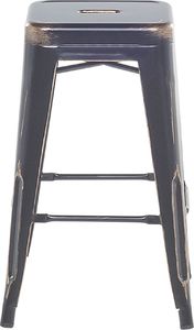 Beliani Zestaw 2 stołków barowych metalowych 60 cm czarno-złoty CABRILLO 3