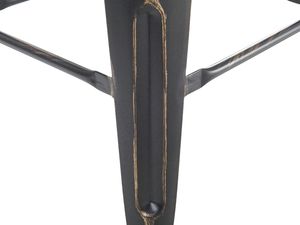 Beliani Zestaw 2 stołków barowych metalowych 60 cm czarno-złoty CABRILLO 4