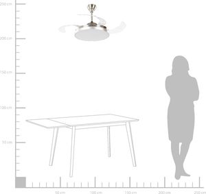 Wentylator Beliani Wentylator sufitowy srebrny IBAR 3