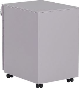 Beliani Szafka biurowa metalowa szara CAMI 3