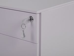 Beliani Szafka biurowa metalowa szara CAMI 5