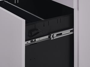 Beliani Szafka biurowa metalowa szara CAMI 6