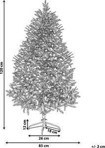 Beliani Choinka sztuczna Huxley na stojaku Zielona 3