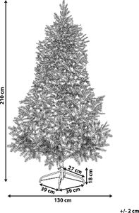 Beliani Choinka sztuczna Tomichi na stojaku Biała 4