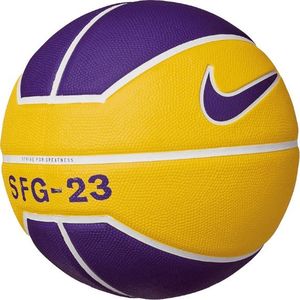 Nike Piłka do koszykówki Lebron Play żółto- fioletowa  r. 7 1