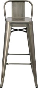 D2 Design Hoker Paris Back Short 75cm metaliczny insp. Tolix 2