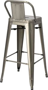 D2 Design Hoker Paris Back Short 75cm metaliczny insp. Tolix 6