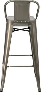 D2 Design Hoker Paris Back Short 75cm metaliczny insp. Tolix 7