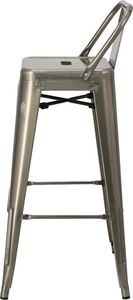 D2 Design Hoker Paris Back Short 75cm metaliczny insp. Tolix 8