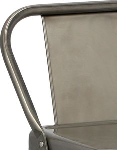 D2 Design Hoker Paris Back Short 75cm metaliczny insp. Tolix 9