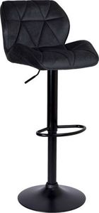 Gmm Group Hoker krzesło barowe, aksamitne GRAPPO BLACK czarne universal 1