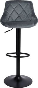 Gmm Group Hoker krzesło barowe aksamitne, CYDRO BLACK grafitowe universal 1