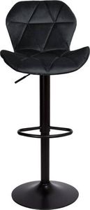 Gmm Group Hoker krzesło barowe aksamitne, GORDON BLACK czarne universal 1
