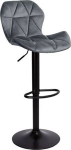 Gmm Group Hoker krzesło barowe aksamitne, GORDON BLACK grafitowy universal 1