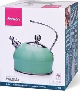 Fissman Czajnik stalowy turkusowy z gwizdkiem 2,5L Fissman Paloma 4