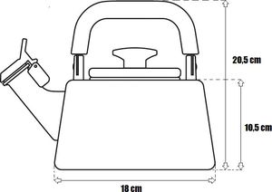 Forchetto Czajnik emaliowany Forchetto Moderno Nero 2,1l czarny 6