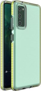 Hurtel Spring Case pokrowiec żelowe etui z kolorową ramką do Samsung Galaxy S21 5G żółty 1
