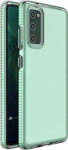 Hurtel Spring Case pokrowiec żelowe etui z kolorową ramką do Samsung Galaxy S21+ 5G (S21 Plus 5G) miętowy 1
