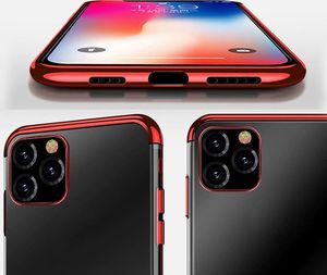 Hurtel Clear Color case żelowy pokrowiec etui z metaliczną ramką Xiaomi Mi 10T Lite czerwony 10