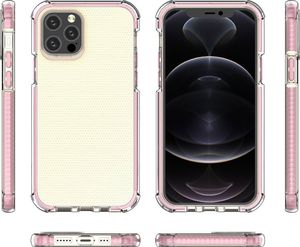 Hurtel Spring Armor żelowy elastyczny pancerny pokrowiec z kolorową ramką do iPhone 12 Pro / iPhone 12 niebieski 3