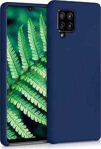 Hurtel Silicone Case elastyczne silikonowe etui pokrowiec Samsung Galaxy A42 5G niebieski 1