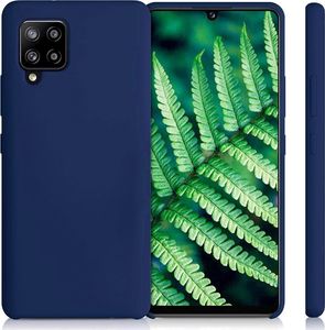 Hurtel Silicone Case elastyczne silikonowe etui pokrowiec Samsung Galaxy A42 5G niebieski 3