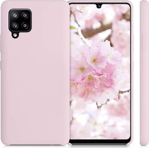 Hurtel Silicone Case elastyczne silikonowe etui pokrowiec Samsung Galaxy A42 5G różowy 3