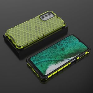 Hurtel Honeycomb etui pancerny pokrowiec z żelową ramką Samsung Galaxy A32 5G zielony 3