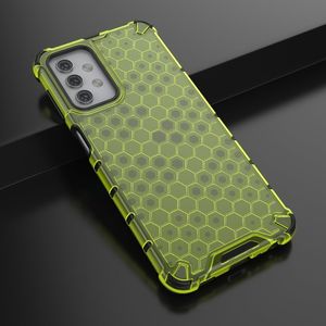 Hurtel Honeycomb etui pancerny pokrowiec z żelową ramką Samsung Galaxy A32 5G zielony 4