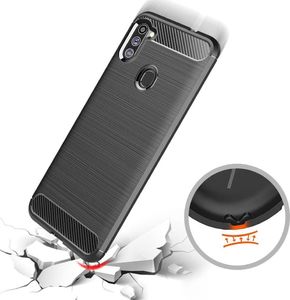Hurtel Carbon Case elastyczne etui pokrowiec Samsung Galaxy A11 / M11 niebieski 3