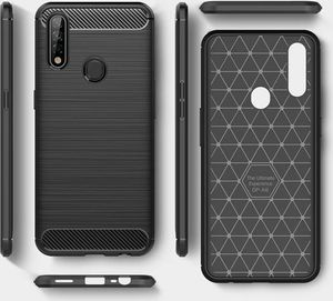 Hurtel Carbon Case elastyczne etui pokrowiec Oppo A31 czarny 2