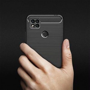 Hurtel Carbon Case elastyczne etui pokrowiec Oppo A15 czarny 2