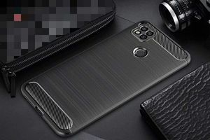 Hurtel Carbon Case elastyczne etui pokrowiec Oppo A15 czarny 8