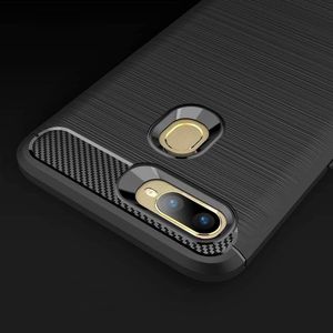 Hurtel Carbon Case elastyczne etui pokrowiec Oppo A12 / A5s / A7 czarny 2