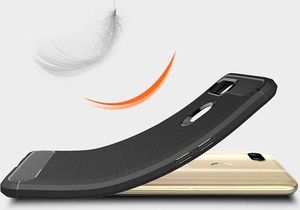 Hurtel Carbon Case elastyczne etui pokrowiec Oppo A12 / A5s / A7 czarny 7
