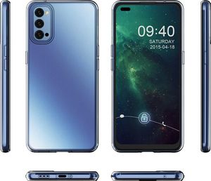 Hurtel Żelowy pokrowiec etui Ultra Clear 0.5mm Oppo Reno 4 przezroczysty 4
