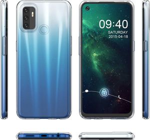 Hurtel Żelowy pokrowiec etui Ultra Clear 0.5mm Oppo A53 przezroczysty 3